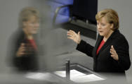 Bundeskanzlerin Merkel vor dem Deutschen Bundestag