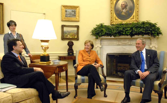 Barroso, Merkel und Bush