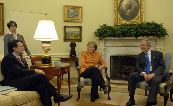 Barroso, Merkel and Bush