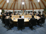 Overview of J8 meeting in the pavilion in Heiligendamm
