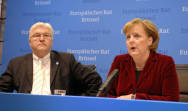 Bundesaußenminister Steinmeier und Bundeskanzlerin Merkel