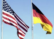 Deutsche- und US-Fahnen, USA
