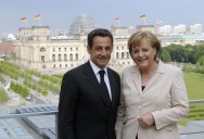Merkel und Sarkozy im Arbeitzimmer der Kanzlerin