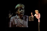 Bundeskanzlerin Merkel hält eine Rede