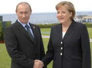 Bundeskanzlerin Angela Merkel und der russische Präsident Wladimir Putin in Heiligendamm